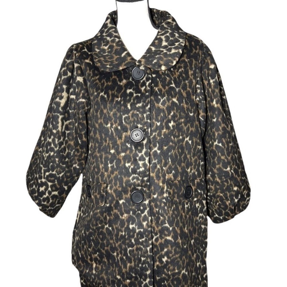 Anthropologie Hazel Hazel Hazel Size Small Leopard Coat - Heavy and‎ Warm.